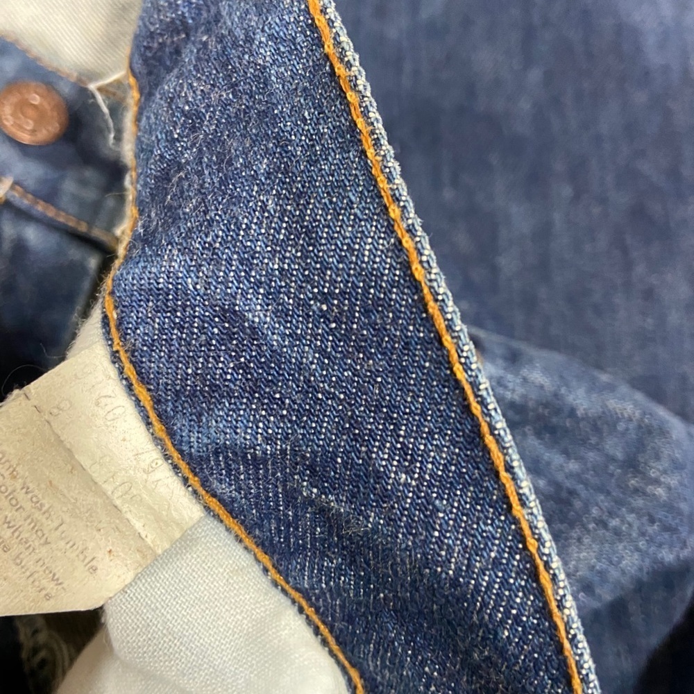 Vtg Levis Big E Blue Label Jeans Straight Leg View 4